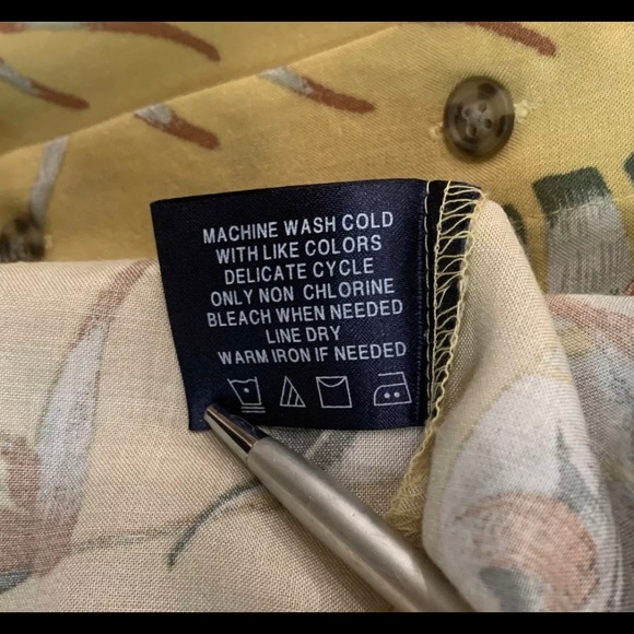 Puritan Vintage Yellow Hawaiian Camp Shirt Sz L - Picture 6 of 7